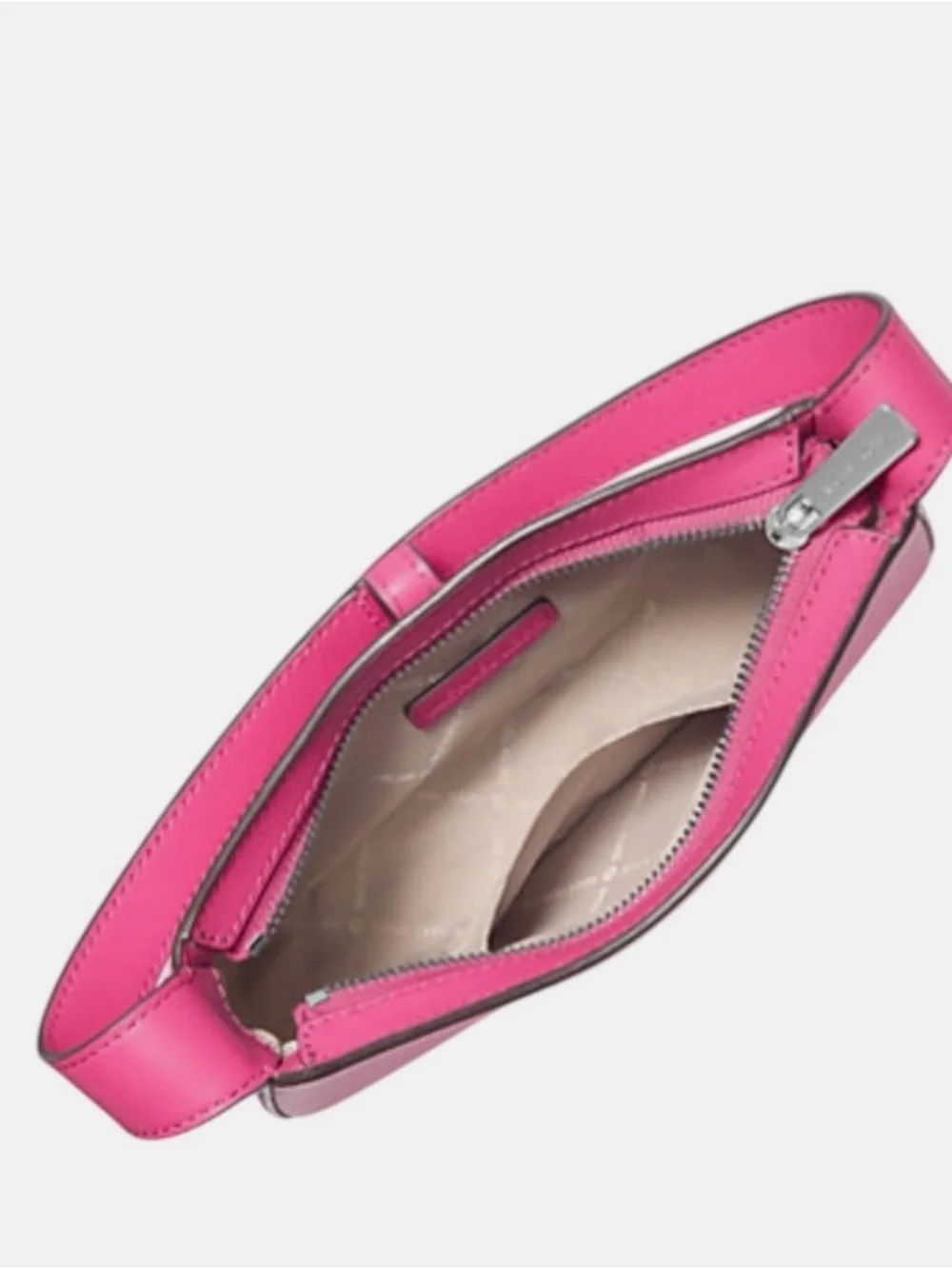 Michael Kors Hot Pink Leather Shoulder Bag with MK Charm